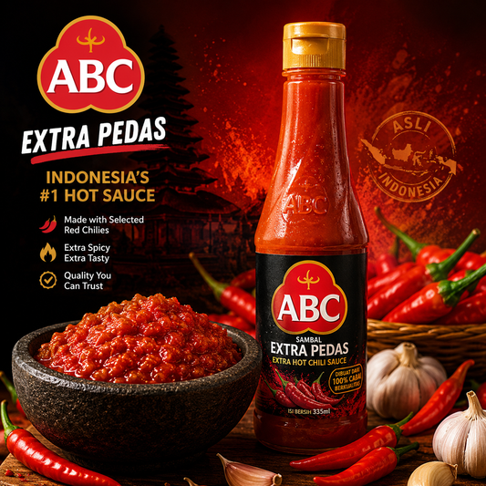 ABC Extra Pedas Sambal Chili Sauce 335ml | Indonesia's #1 Hot Sauce