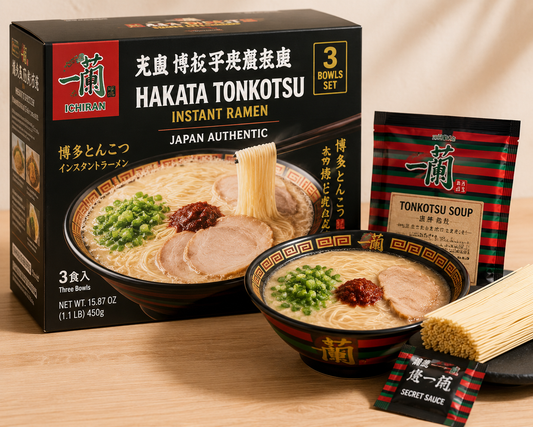 Japanese Hakata Tonkotsu Instant Ramen 博多豚骨拉面 (3-Pack)