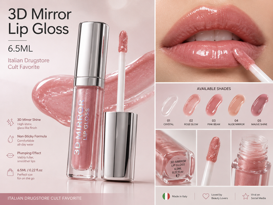 Italian 3D Mirror Lip Gloss 镜面唇釉 6.5ml